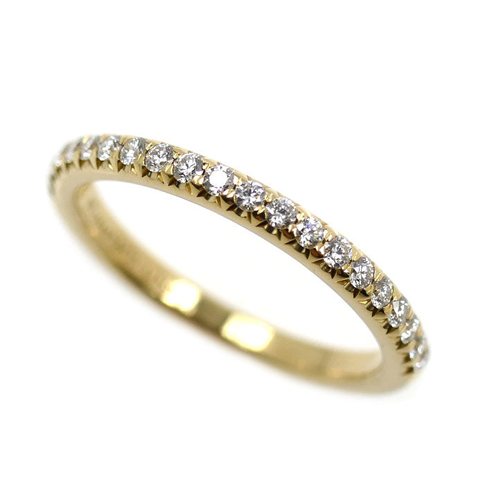 TIFFANY&Co. ティファニー K18YG イエローゴールド ソレスト ハーフエタニティ リング・指輪 60004153 ダイヤモンド 9号 2.2g レディース【中古】【美品】