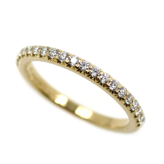 TIFFANY&Co. ティファニー K18YG イエローゴールド ソレスト ハーフエタニティ リング・指輪 60004153 ダイヤモンド 9号 2.2g レディース【中古】【美品】