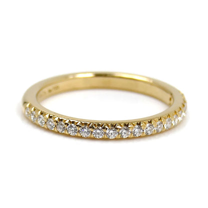 TIFFANY&Co. ティファニー K18YG イエローゴールド ソレスト ハーフエタニティ リング・指輪 60004153 ダイヤモンド 9号 2.2g レディース【中古】【美品】