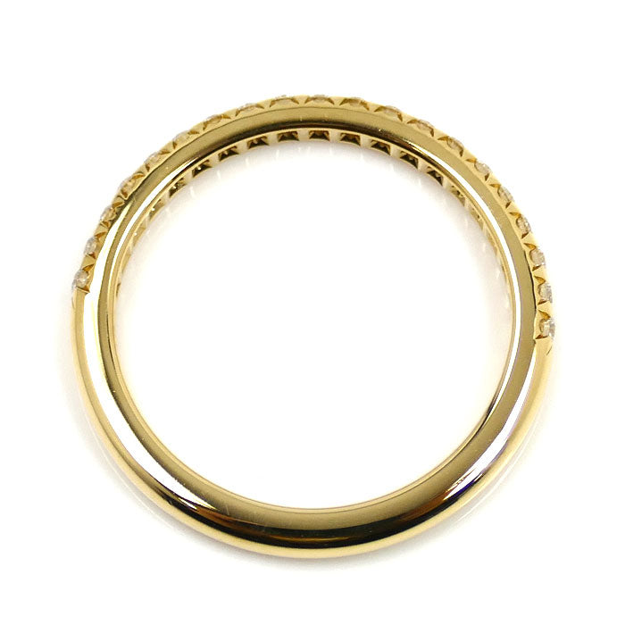 TIFFANY&Co. ティファニー K18YG イエローゴールド ソレスト ハーフエタニティ リング・指輪 60004153 ダイヤモンド 9号 2.2g レディース【中古】【美品】