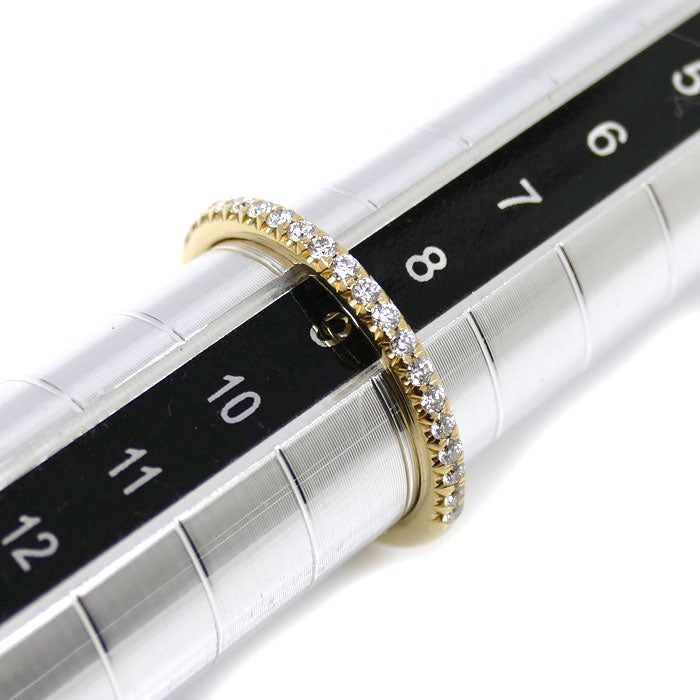 TIFFANY&Co. ティファニー K18YG イエローゴールド ソレスト ハーフエタニティ リング・指輪 60004153 ダイヤモンド 9号 2.2g レディース【中古】【美品】