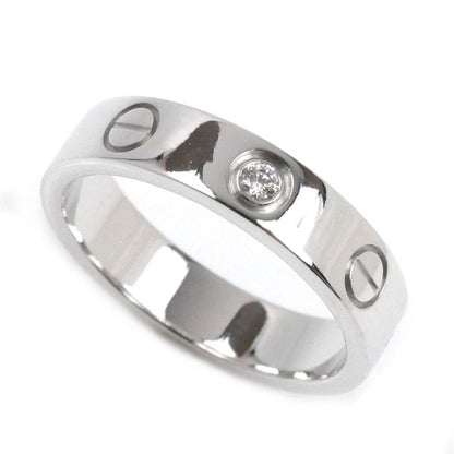 CARTIER カルティエ K18WG ホワイトゴールド ミニラブ 1Pﾀﾞｲﾔ リング・指輪 B4050547 ダイヤモンド 7号 47 4.1g レディース【中古】【美品】