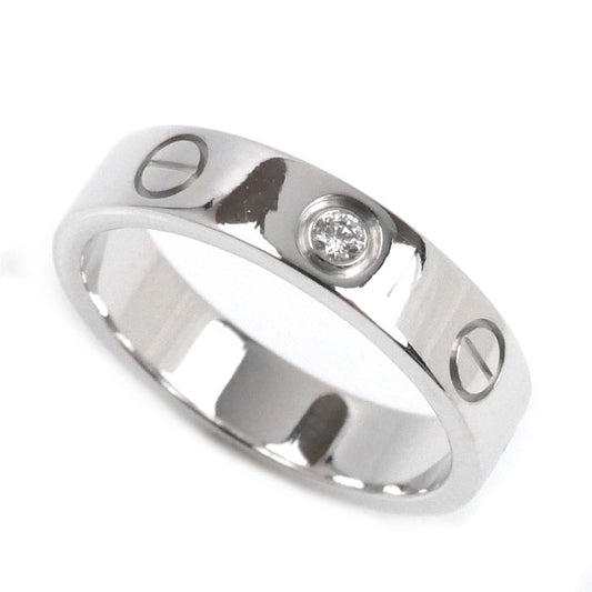 CARTIER カルティエ K18WG ホワイトゴールド ミニラブ 1Pﾀﾞｲﾔ リング・指輪 B4050547 ダイヤモンド 7号 47 4.1g レディース【中古】【美品】