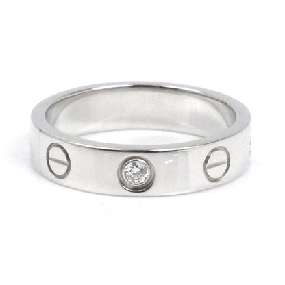 CARTIER カルティエ K18WG ホワイトゴールド ミニラブ 1Pﾀﾞｲﾔ リング・指輪 B4050547 ダイヤモンド 7号 47 4.1g レディース【中古】【美品】