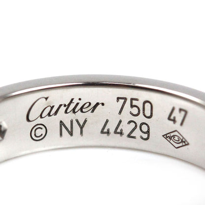 CARTIER カルティエ K18WG ホワイトゴールド ミニラブ 1Pﾀﾞｲﾔ リング・指輪 B4050547 ダイヤモンド 7号 47 4.1g レディース【中古】【美品】