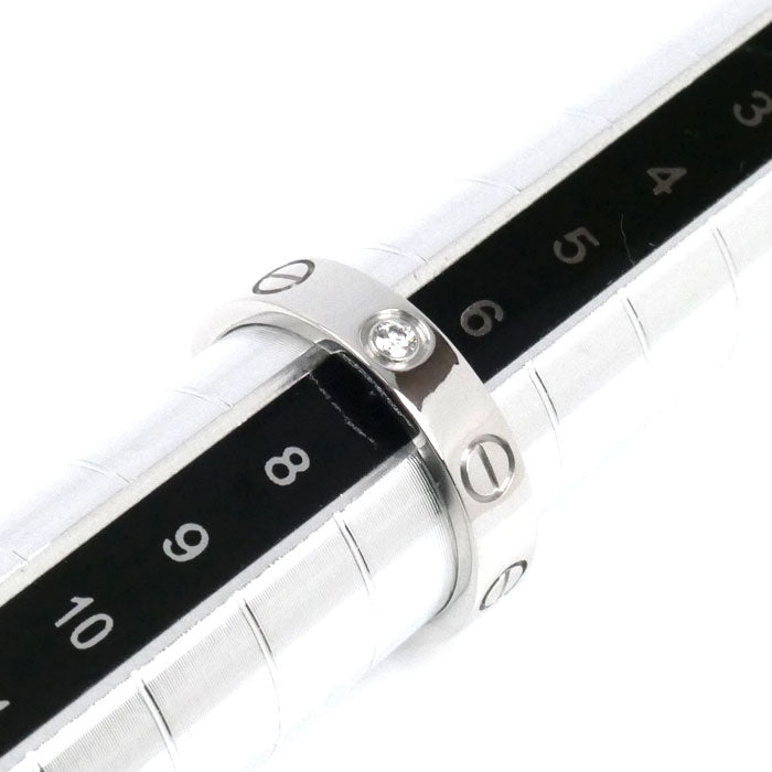 CARTIER カルティエ K18WG ホワイトゴールド ミニラブ 1Pﾀﾞｲﾔ リング・指輪 B4050547 ダイヤモンド 7号 47 4.1g レディース【中古】【美品】