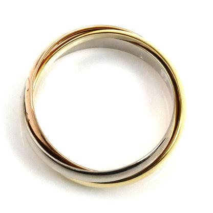 CARTIER カルティエ K18YG イエローゴールド K18PG ピンクゴールド K18WG トリニティ スモール リング・指輪 B4235147 8号 47 3.6g レディース【中古】【美品】