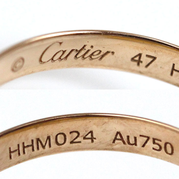 CARTIER カルティエ K18YG イエローゴールド K18PG ピンクゴールド K18WG トリニティ スモール リング・指輪 B4235147 8号 47 3.6g レディース【中古】【美品】