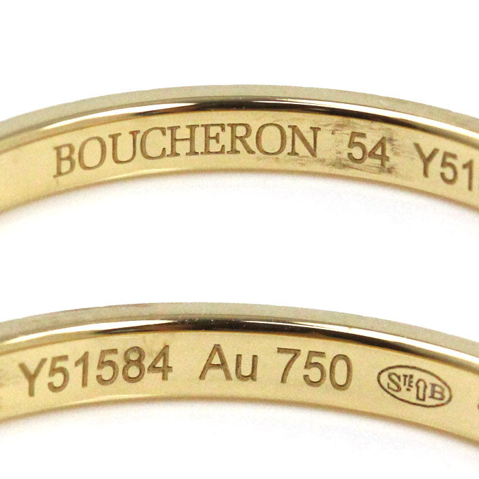 Boucheron ブシュロン K18YG イエローゴールド キャトル クルドパリ スモール リング・指輪 JAL01165 13.5号 54 2.2g レディース【中古】