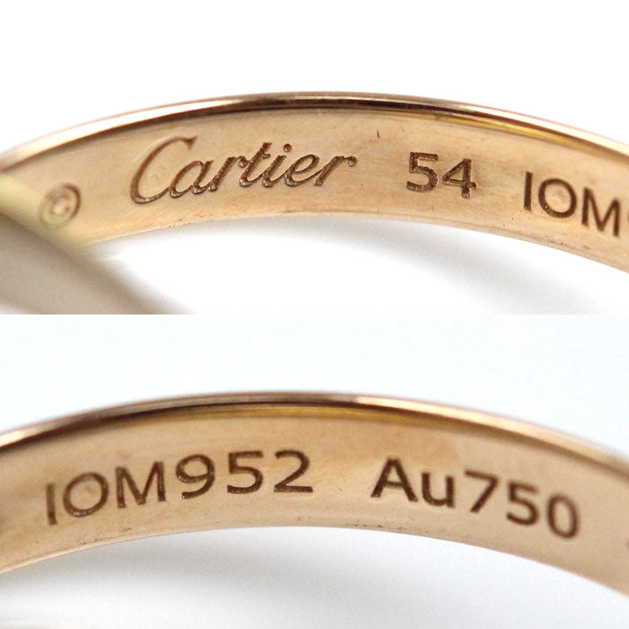 CARTIER カルティエ K18YG イエローゴールド K18PG ピンクゴールド K18WG トリニティ リング・指輪 B4086154 14号 54 5.2g レディース【中古】【美品】