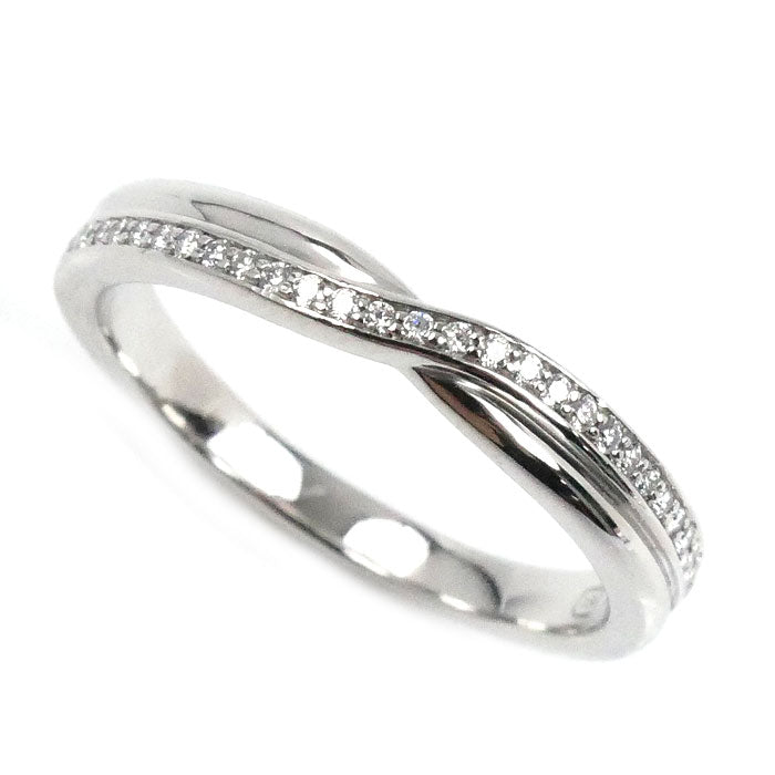 HARRY WINSTON ハリーウィンストン Pt950プラチナ トリスト ワンロウ リング・指輪 WBDPRD1RTST ダイヤモンド 17.5号 5.9g ユニセックス【中古】【美品】