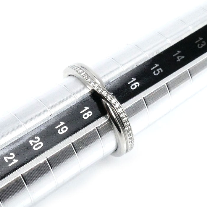 HARRY WINSTON ハリーウィンストン Pt950プラチナ トリスト ワンロウ リング・指輪 WBDPRD1RTST ダイヤモンド 17.5号 5.9g ユニセックス【中古】【美品】