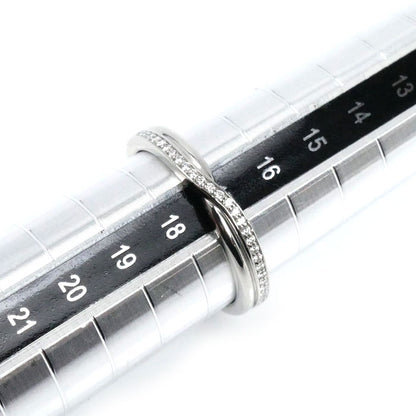 HARRY WINSTON ハリーウィンストン Pt950プラチナ トリスト ワンロウ リング・指輪 WBDPRD1RTST ダイヤモンド 17.5号 5.9g ユニセックス【中古】【美品】