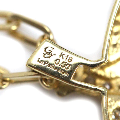 ゆきざき K18YG イエローゴールド ルペティットマン L ネックレス J310742 ダイヤモンド0.50ct 8.4g 50cm ユニセックス【中古】