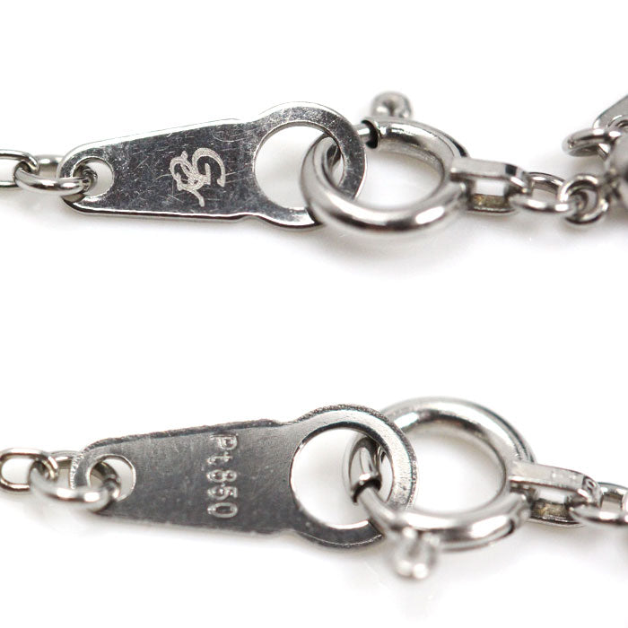 ゆきざき Pt900プラチナ Pt850プラチナ リッチクロス ネックレス W50217.2.2 ダイヤモンド0.50ct 4.2g ～50cm フリーチェーン レディース【中古】