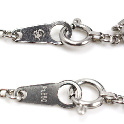 ゆきざき Pt900プラチナ Pt850プラチナ リッチクロス ネックレス W50217.2.2 ダイヤモンド0.50ct 4.2g ～50cm フリーチェーン レディース【中古】