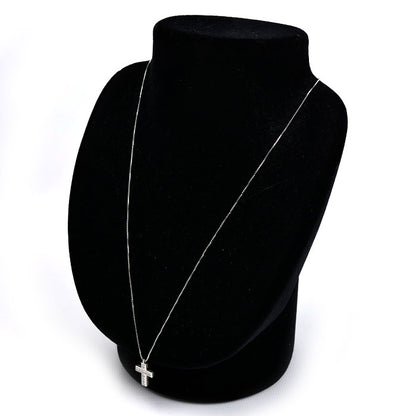 ゆきざき Pt900プラチナ Pt850プラチナ リッチクロス ネックレス W50217.2.2 ダイヤモンド0.50ct 4.2g ～50cm フリーチェーン レディース【中古】