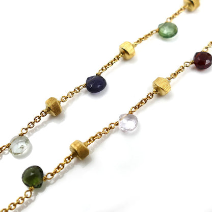 Marco Bicego K18YG イエローゴールド PARADISE MIXジェムストーン ネックレス CB765_MIX01_Y 8.8g 41cm レディース【中古】