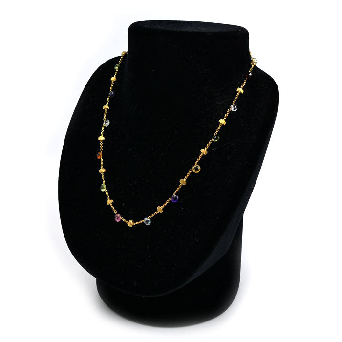 Marco Bicego K18YG イエローゴールド PARADISE MIXジェムストーン ネックレス CB765_MIX01_Y 8.8g 41cm レディース【中古】