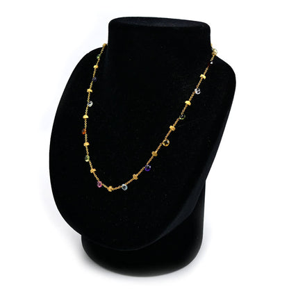 Marco Bicego K18YG イエローゴールド PARADISE MIXジェムストーン ネックレス CB765_MIX01_Y 8.8g 41cm レディース【中古】