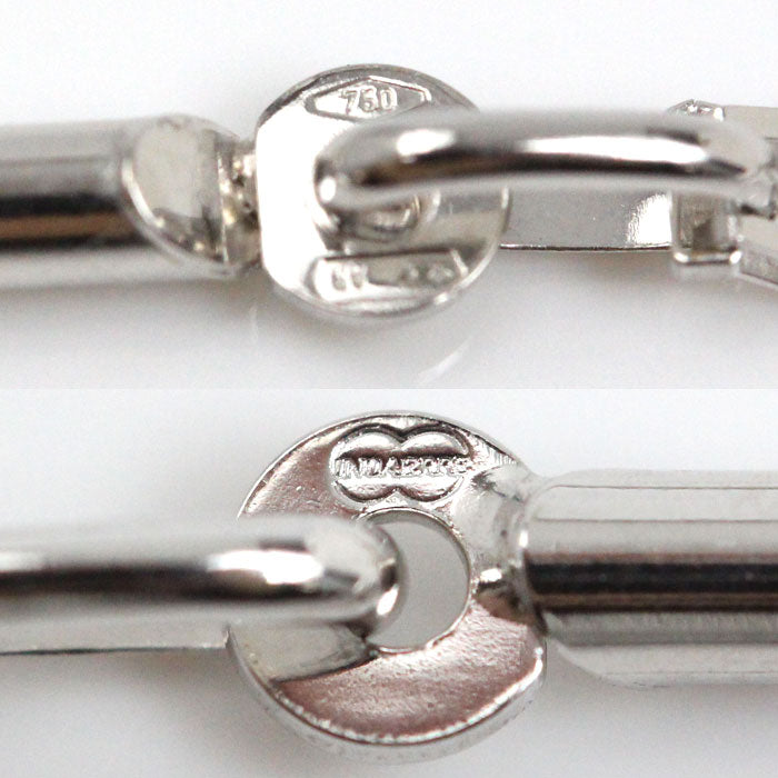 UNOAERRE ウノアエレ K18WG ホワイトゴールド クロス/マリア ネックレス 小豆 7.2g 45cm カットアズキ ユニセックス【中古】