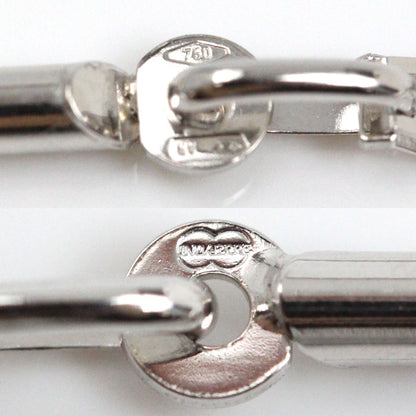 UNOAERRE ウノアエレ K18WG ホワイトゴールド クロス/マリア ネックレス 小豆 7.2g 45cm カットアズキ ユニセックス【中古】