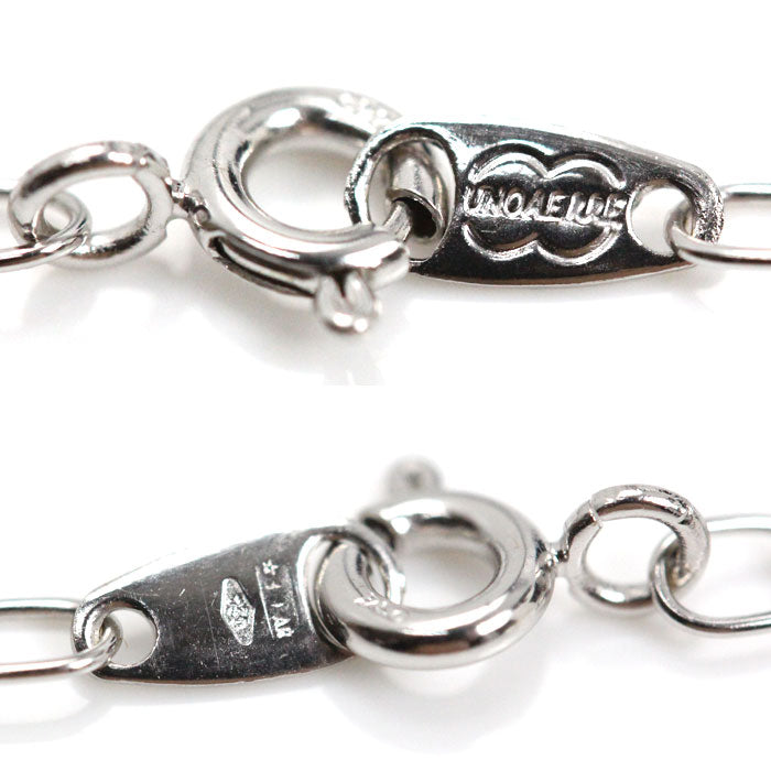 UNOAERRE ウノアエレ K18WG ホワイトゴールド クロス/マリア ネックレス 小豆 7.2g 45cm カットアズキ ユニセックス【中古】