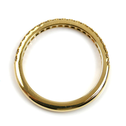 TIFFANY&Co. ティファニー K18YG イエローゴールド ソレスト ハーフエタニティ リング・指輪 60004153 ダイヤモンド 9号 2.1g レディース【中古】【美品】