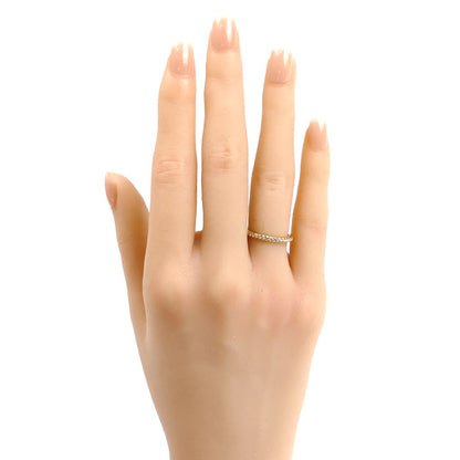TIFFANY&Co. ティファニー K18YG イエローゴールド ソレスト ハーフエタニティ リング・指輪 60004153 ダイヤモンド 9号 2.1g レディース【中古】【美品】