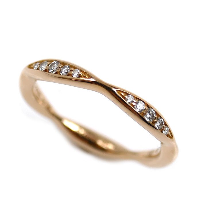 CHANEL シャネル K18PG ピンクゴールド カメリア リング・指輪 J10836 ダイヤモンド 8号 48 2.4g レディース【中古】【美品】