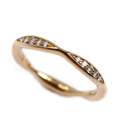 CHANEL シャネル K18PG ピンクゴールド カメリア リング・指輪 J10836 ダイヤモンド 8号 48 2.4g レディース【中古】【美品】