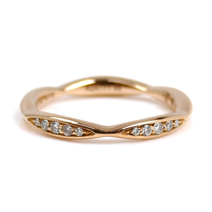 CHANEL シャネル K18PG ピンクゴールド カメリア リング・指輪 J10836 ダイヤモンド 8号 48 2.4g レディース【中古】【美品】