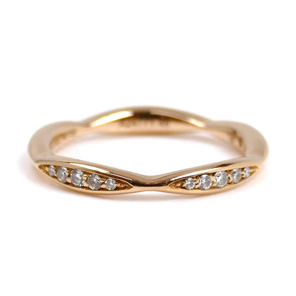 CHANEL シャネル K18PG ピンクゴールド カメリア リング・指輪 J10836 ダイヤモンド 8号 48 2.4g レディース【中古】【美品】