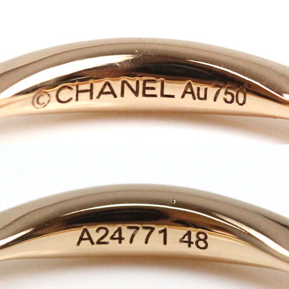 CHANEL シャネル K18PG ピンクゴールド カメリア リング・指輪 J10836 ダイヤモンド 8号 48 2.4g レディース【中古】【美品】