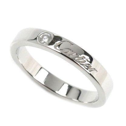 CARTIER カルティエ Pt950プラチナ エングレーブド リング・指輪 B4051351 ダイヤモンド 11号 51 5.1g レディース【中古】【美品】
