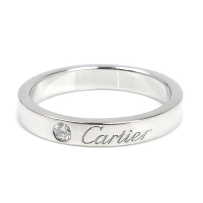 CARTIER カルティエ Pt950プラチナ エングレーブド リング・指輪 B4051351 ダイヤモンド 11号 51 5.1g レディース【中古】【美品】