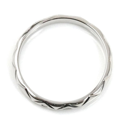 CHANEL シャネル Pt950プラチナ マトラッセ 3Pダイヤ リング・指輪 J2821 ダイヤモンド 10.5号 51 2.8g レディース【中古】【美品】