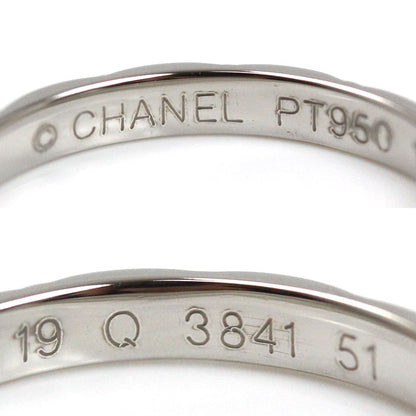 CHANEL シャネル Pt950プラチナ マトラッセ 3Pダイヤ リング・指輪 J2821 ダイヤモンド 10.5号 51 2.8g レディース【中古】【美品】