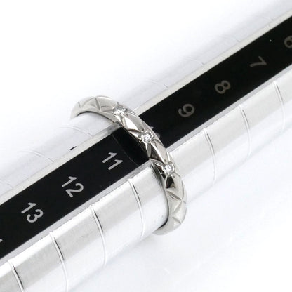 CHANEL シャネル Pt950プラチナ マトラッセ 3Pダイヤ リング・指輪 J2821 ダイヤモンド 10.5号 51 2.8g レディース【中古】【美品】