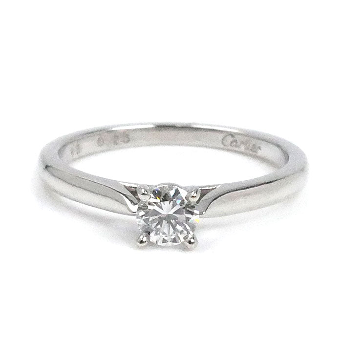 CARTIER カルティエ Pt950プラチナ ソリテール リング・指輪 N4135948 ダイヤモンド0.23ct 8号 48 2.7g レディース【中古】【美品】