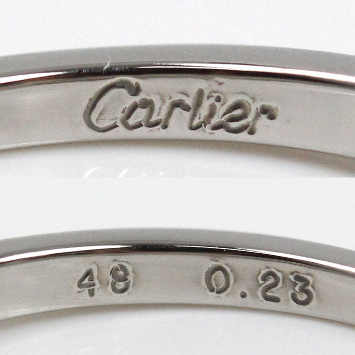 CARTIER カルティエ Pt950プラチナ ソリテール リング・指輪 N4135948 ダイヤモンド0.23ct 8号 48 2.7g レディース【中古】【美品】