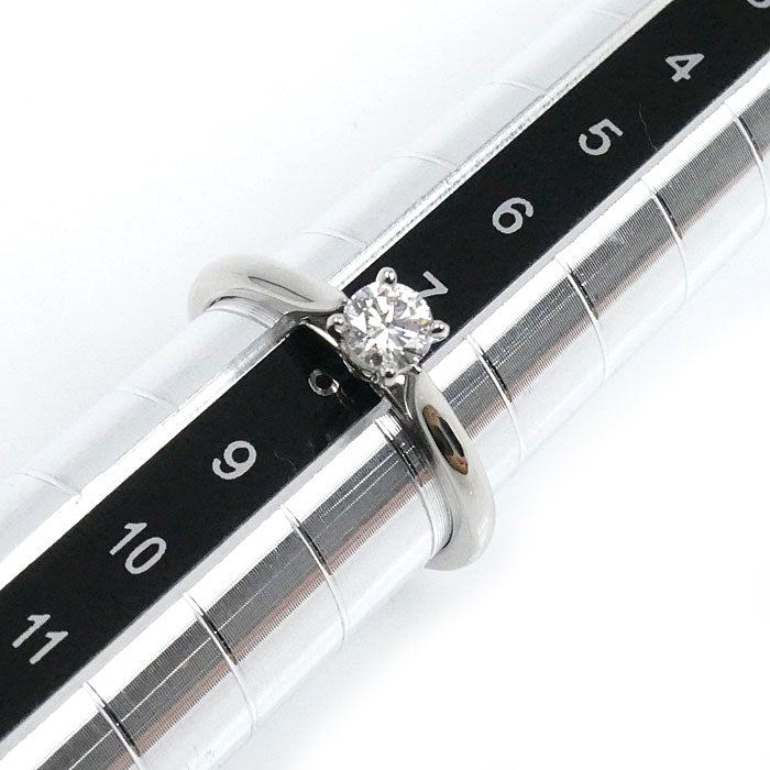 CARTIER カルティエ Pt950プラチナ ソリテール リング・指輪 N4135948 ダイヤモンド0.23ct 8号 48 2.7g レディース【中古】【美品】
