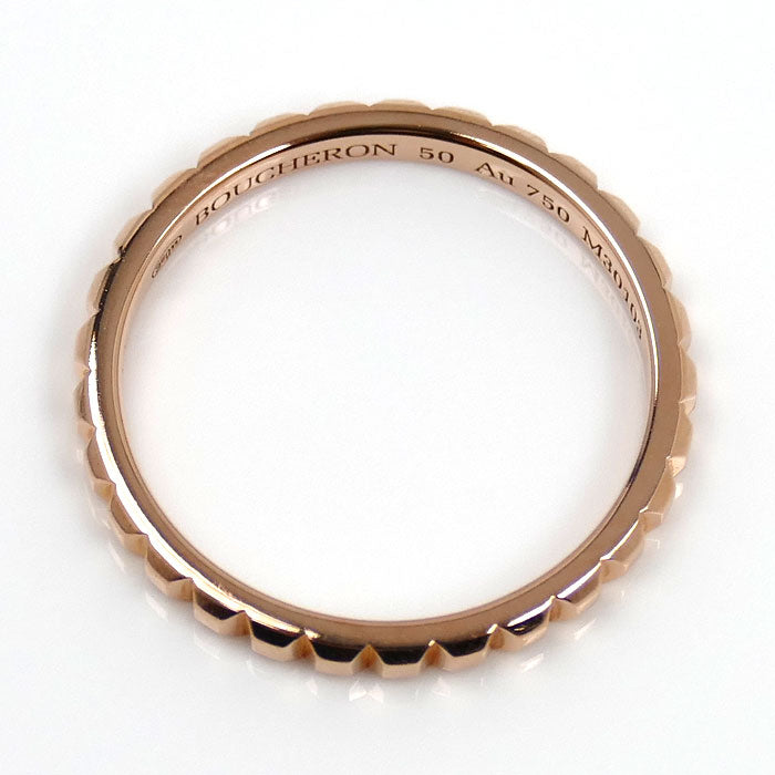 Boucheron ブシュロン K18PG ピンクゴールド キャトル クルドパリ スモール リング・指輪 JAL01164 10号 50 2.0g レディース【中古】