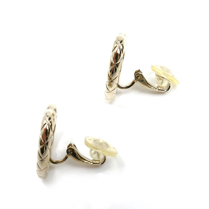 CHANEL シャネル GP ラインストーン ハート イヤリング レディース【中古】【美品】