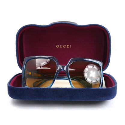 GUCCI グッチ サングラス ブラウン ブルー GG0876S 004 60□20-130 レディース【中古】