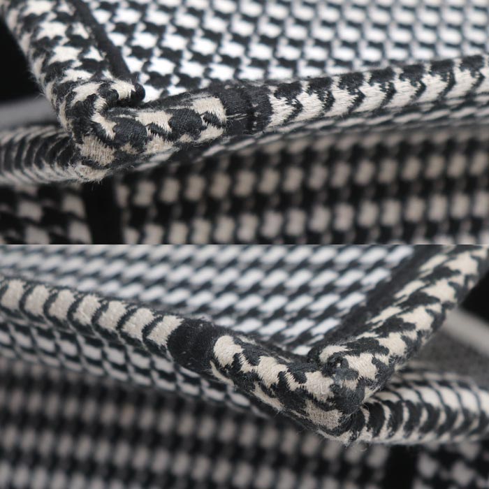 Dior ディオール ブックトート ミディアム トートバッグ ホワイト/ブラック M1296ZTQT_M911 千鳥格子 レディース【中古】