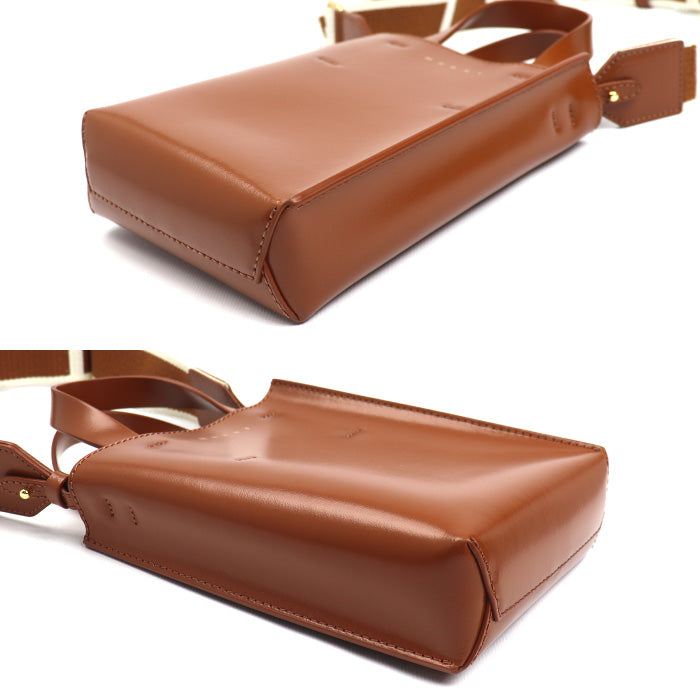 MARNI マルニ MUSEO ナノ 2Wayショルダーバッグ モカ SHMP0050U0LV63900M66 レディース【中古】【美品】