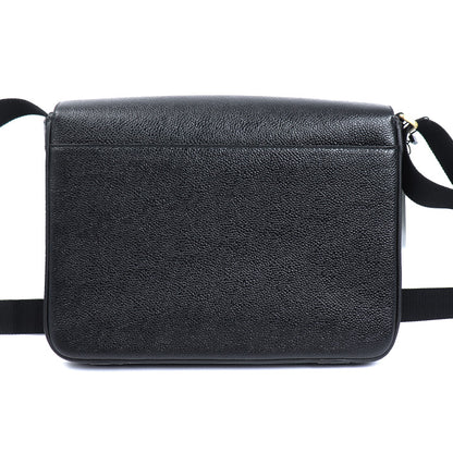 THOM BROWNE トムブラウン ペブルグレイン リポーター ショルダーバッグ ブラック MAG143B-00198-001 メンズ【中古】【極美品】