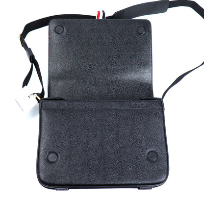 THOM BROWNE トムブラウン ペブルグレイン リポーター ショルダーバッグ ブラック MAG143B-00198-001 メンズ【中古】【極美品】