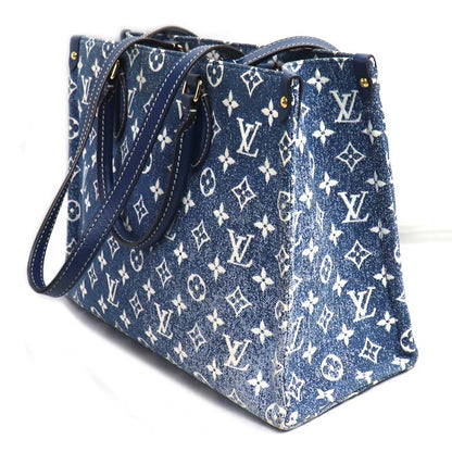 LOUIS VUITTON ルイ・ヴィトン オンザゴー MM 2Wayショルダーバッグ ブルー M59608 IC レディース【中古】【美品】